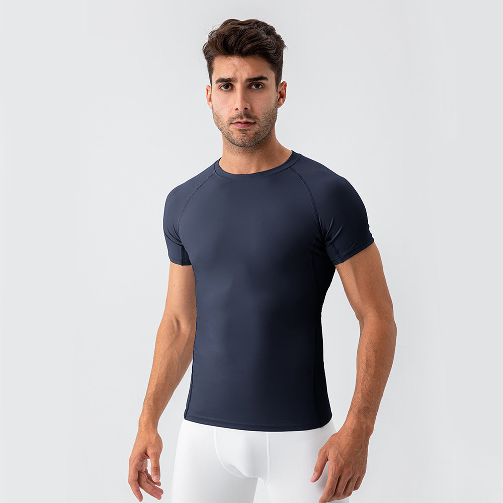 Men‘s Quick Dry Workout T-Shirt Wicking Running Shirt, High Elasticity Training Top for Gym Hiking