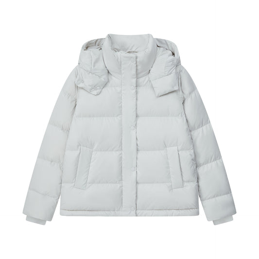 Fall Winter Women's Puffa Jacket 5 Grids Padded Coat Slim Fit Warm Short Style Down Outerwear Thickened Long Sleeve Polyester