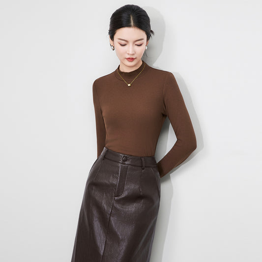 100% Merino Wool Sweaters For Women Autumn Winter Basic Pullovers Warm Knitted Woolen Sweater Slim Woman Long Sleeve Solid Tops