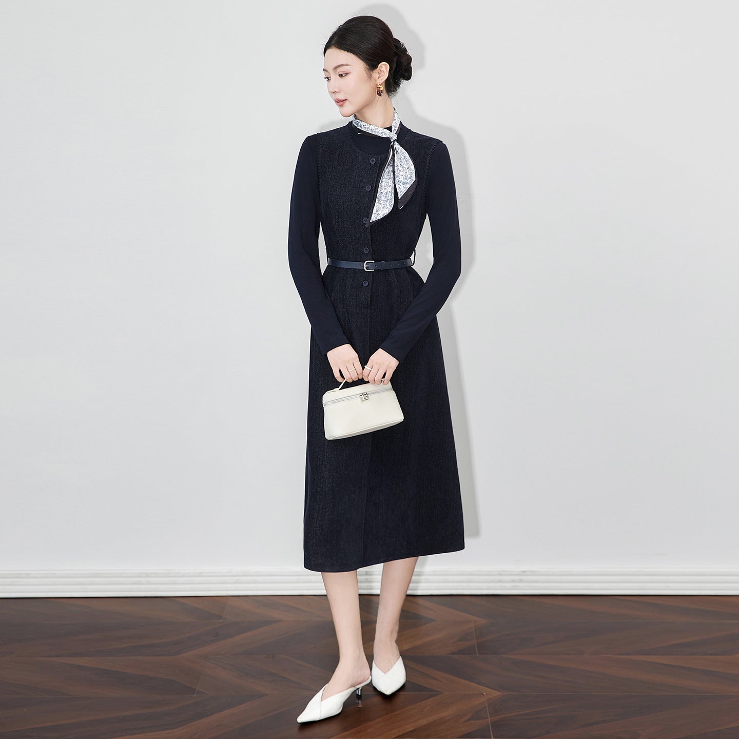 Professional Wear Woolen Coat Womens Winter Medium Long Waist Slim Hotel Formal Tooling Wool Outweawr Work Clothes Winter Jacket