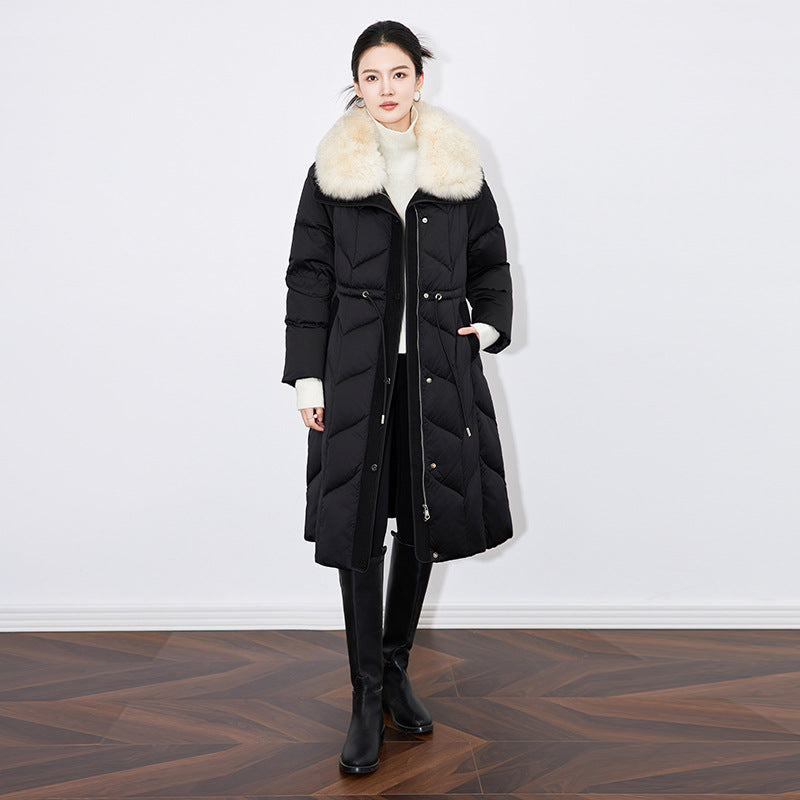 Women's down Jacket Hot Sale Of The Season New Fox Fur Collar Trendy Fashionable Mom Coat Ultra Warm Long Sleeve Winte