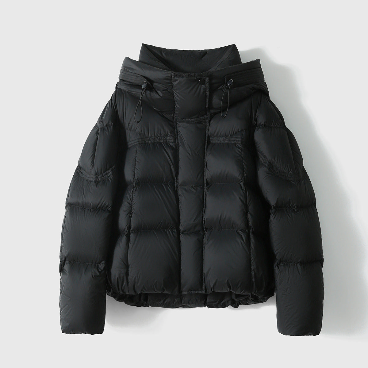 Faionable Thiened ort down Jaet Women's Winter Coat Casual oulder Insert Design High Waist Warm Polyester Fabric