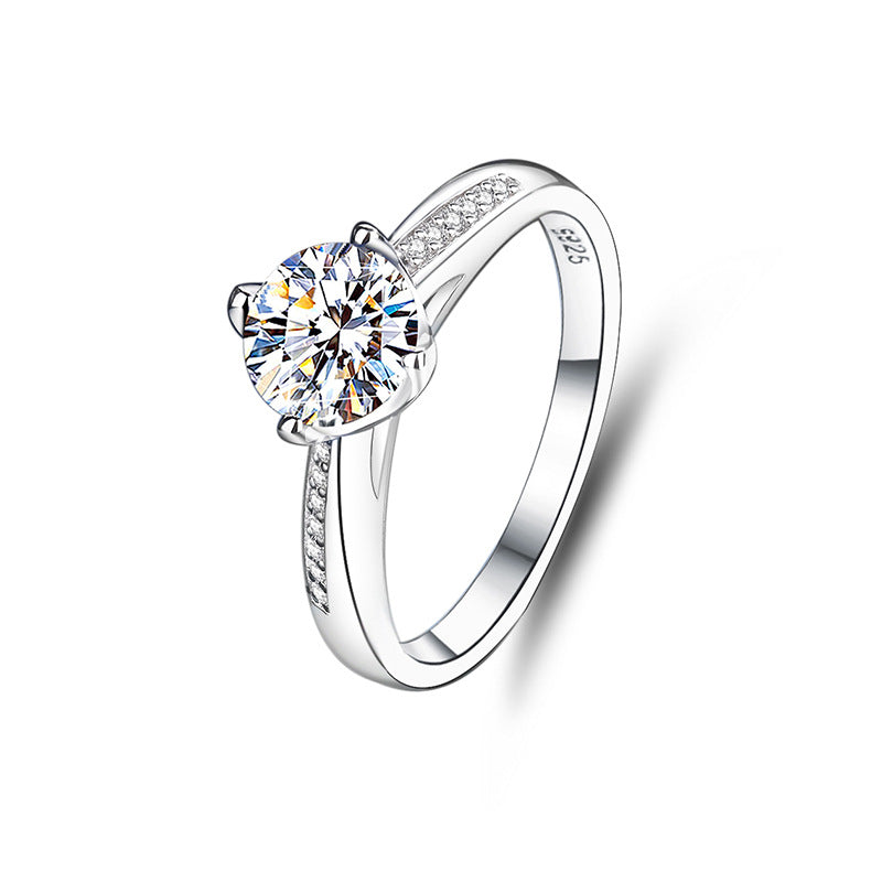 3mm/5mm Gemstone Moissanite Rings for Women S925 Silver Matching Wedding Diamonds Band Stackable Ring Gift Fine Jewelry