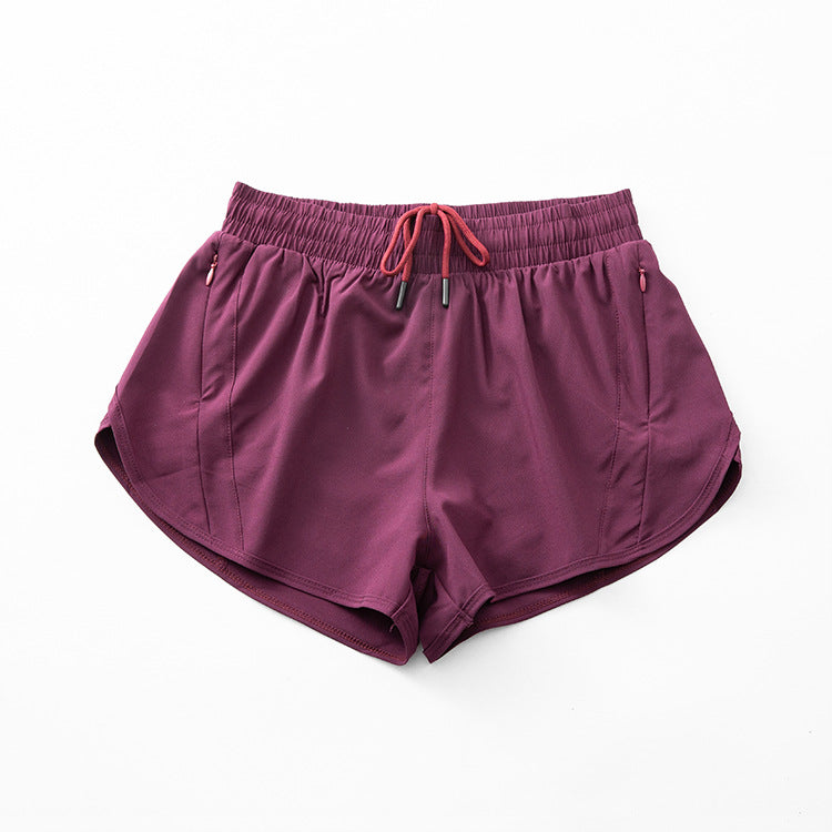 Women Mesh Shorts Tennis Female Sports Trend High Waist Gym Running Fake Two Pants Training Clothes