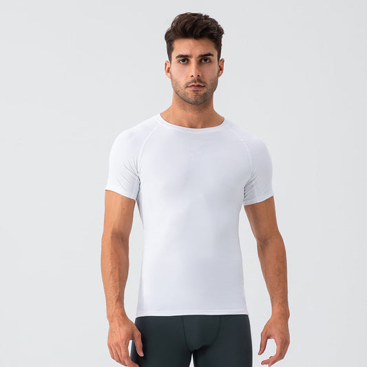 Men‘s Quick Dry Workout T-Shirt Wicking Running Shirt, High Elasticity Training Top for Gym Hiking
