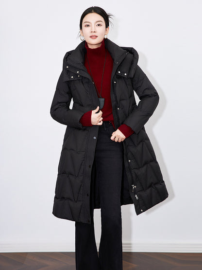 Down Jacket Womens Clothing New Winter Jackets Hooded Long Parka Thick Warm White Duck Down Coat Female Loose Versatile Outwear