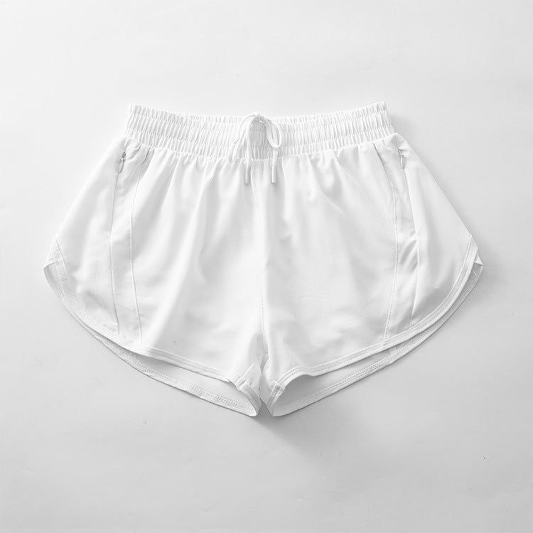 Women Mesh Shorts Tennis Female Sports Trend High Waist Gym Running Fake Two Pants Training Clothes