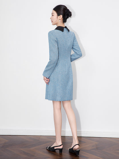 Elegant French Style Small Fragrance Fashionable Autumn Winter New Arrival Lady Dress