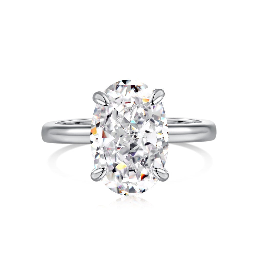 Diamond Ring 100% Real 925 Sterling Silver Party Wedding Band Rings for Women Men Engagement Jewelry