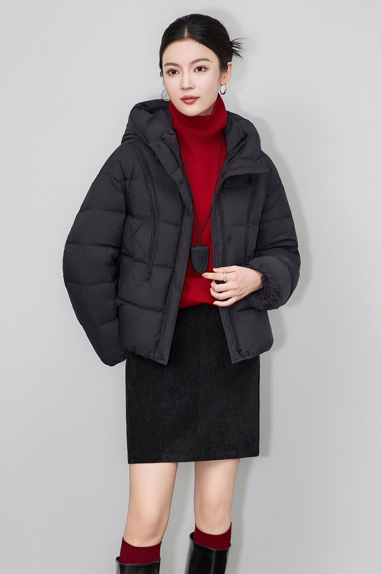 Women's Winter Thickened Cotton Jacket Comfortable Loose Fashionable Korean Style Warm Coat Short Length Zipper Closure