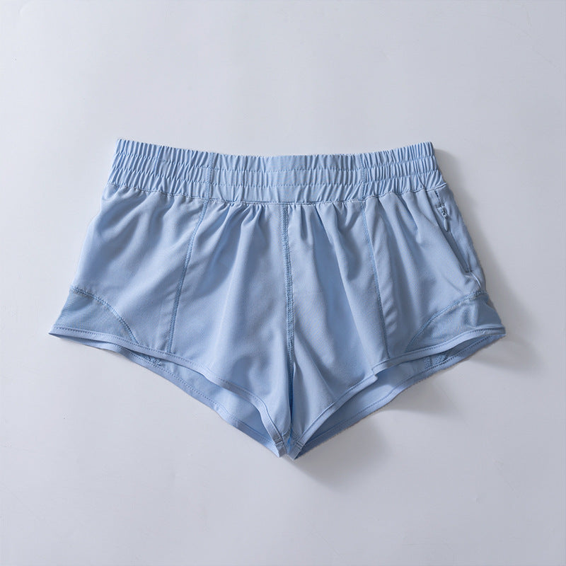 Fitness Short Women Running With Pocket Reflective Strip for Summer Hotty Hot Low Waist 2.5 Inch Quick Drying Yoga Wear Clothing