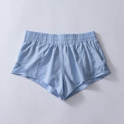 Fitness Short Women Running With Pocket Reflective Strip for Summer Hotty Hot Low Waist 2.5 Inch Quick Drying Yoga Wear Clothing