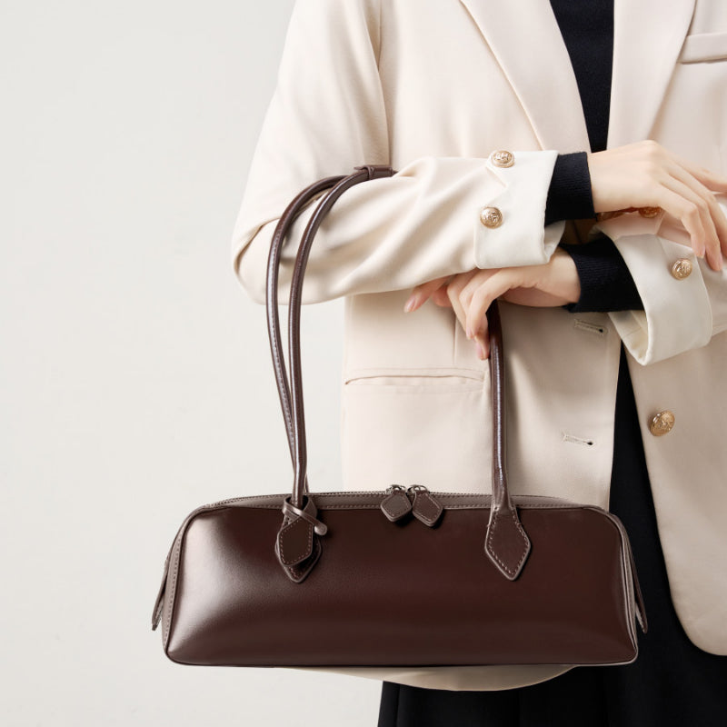 Premium Oil Wax Leather Shoulder Bag