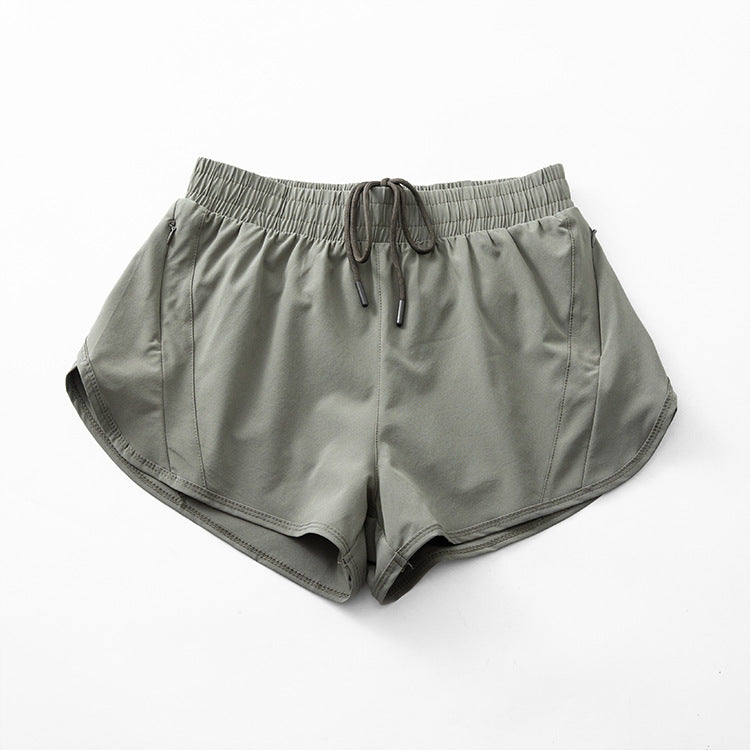 Women Mesh Shorts Tennis Female Sports Trend High Waist Gym Running Fake Two Pants Training Clothes