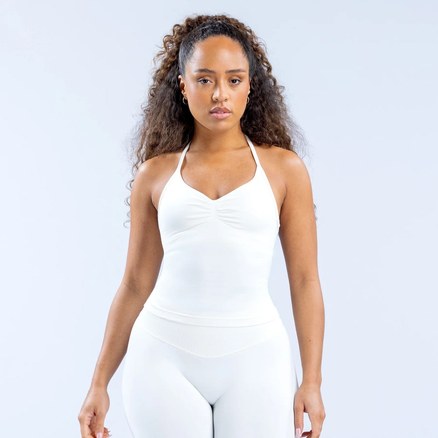 Longline Strappy Top Women Seamless Yoga Tank Tops Ruched Backless Gym Clothes Workout Sleeveless Shirts With Buit In Bra
