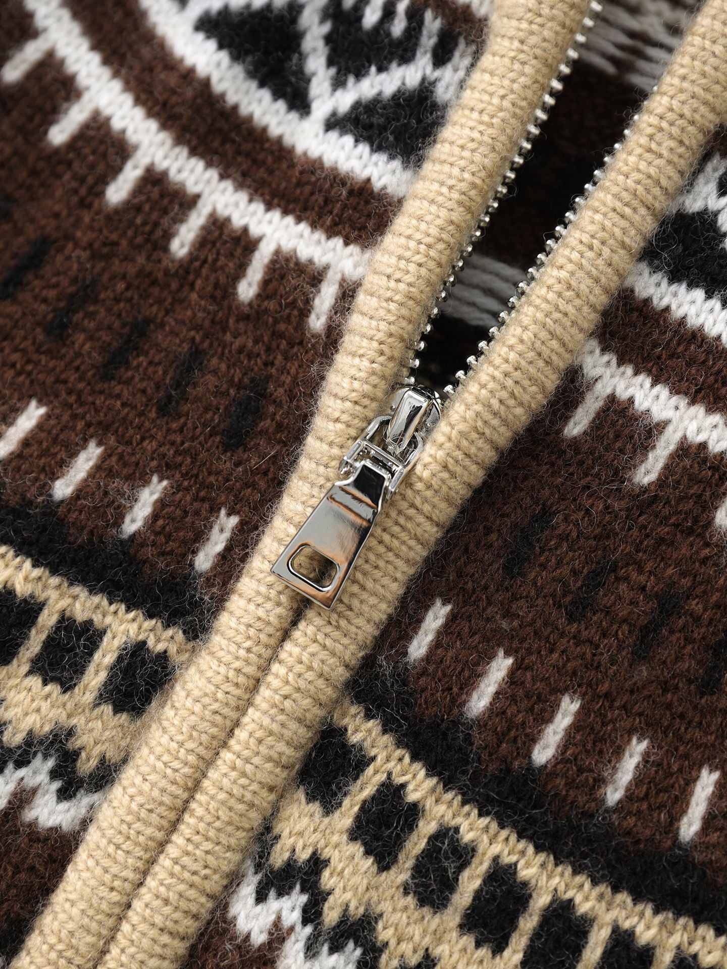 Soft Skin-friendly Full Wool Knitted Sweater Coat Women's Autumn Fashion Island Stripe Twisted Knit Open Cardigan Coat