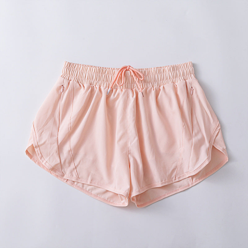 Women Mesh Shorts Tennis Female Sports Trend High Waist Gym Running Fake Two Pants Training Clothes