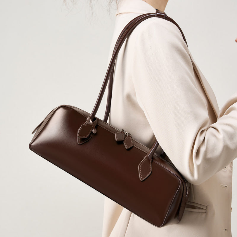 Premium Oil Wax Leather Shoulder Bag