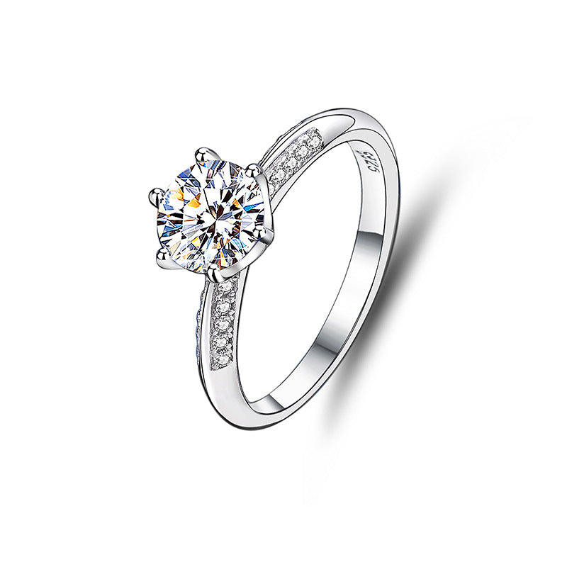 3mm/5mm Gemstone Moissanite Rings for Women S925 Silver Matching Wedding Diamonds Band Stackable Ring Gift Fine Jewelry