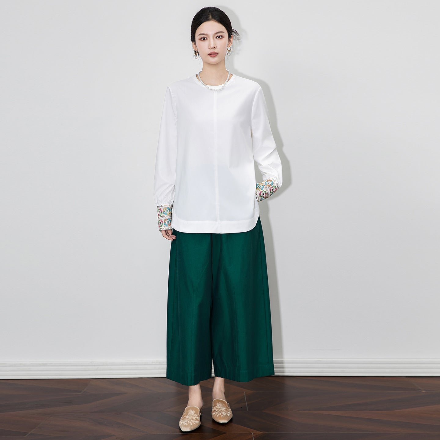 Elegant Velvet Lace Splicing Midi Skirt for Women Straight Cut Commute Style Autumn Winter New Arrival Half-length Skirt