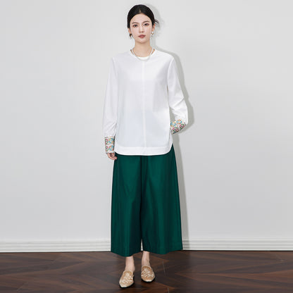 Elegant Velvet Lace Splicing Midi Skirt for Women Straight Cut Commute Style Autumn Winter New Arrival Half-length Skirt