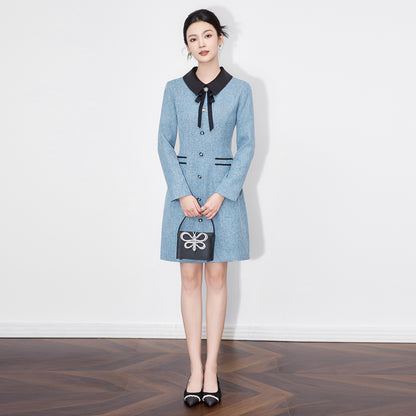 Elegant French Style Small Fragrance Fashionable Autumn Winter New Arrival Lady Dress
