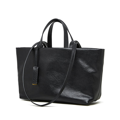 Large Capacity Soft Cowhide Shoulder Bag