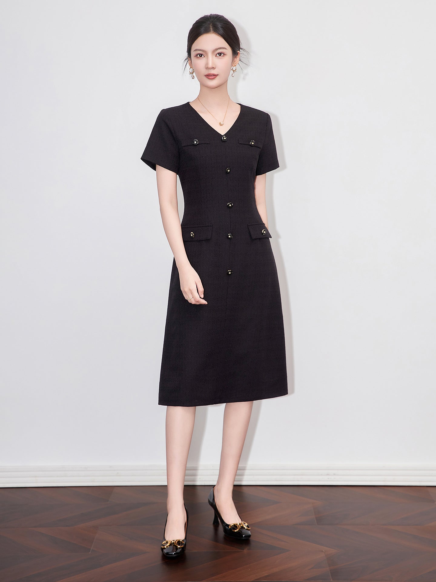 Autumn Elegant V-Neck Knitted Dresses Women Fashion White Black Casual Office Bodycon Pencil Midi Party Dress Vestido Mujer