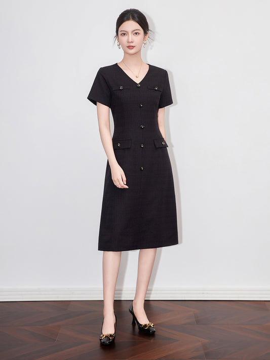 Autumn Elegant V-Neck Knitted Dresses Women Fashion White Black Casual Office Bodycon Pencil Midi Party Dress Vestido Mujer