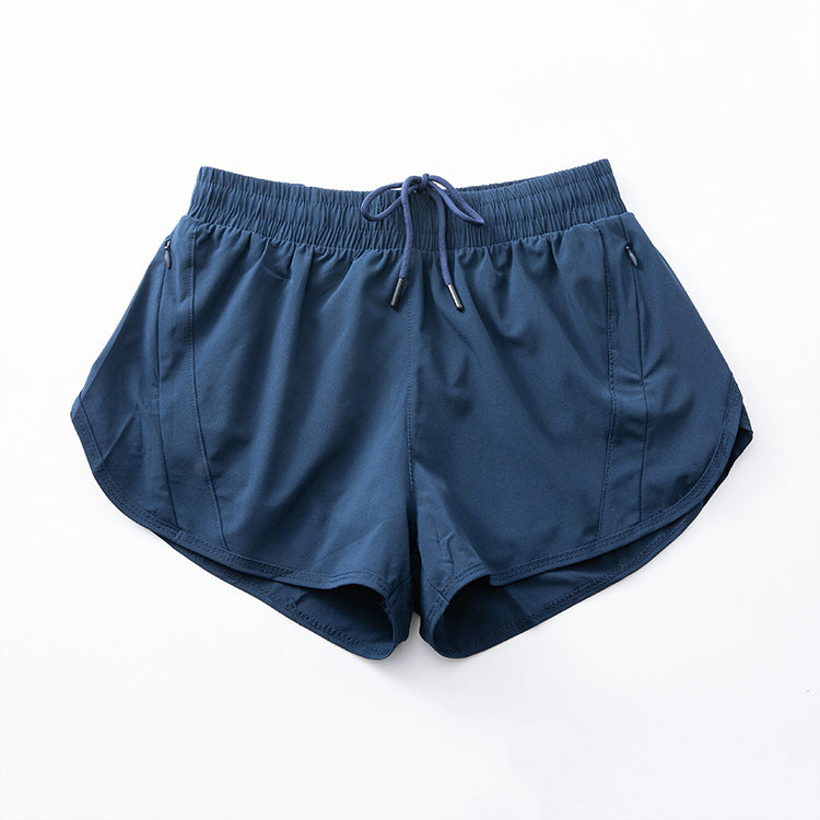 Women Mesh Shorts Tennis Female Sports Trend High Waist Gym Running Fake Two Pants Training Clothes