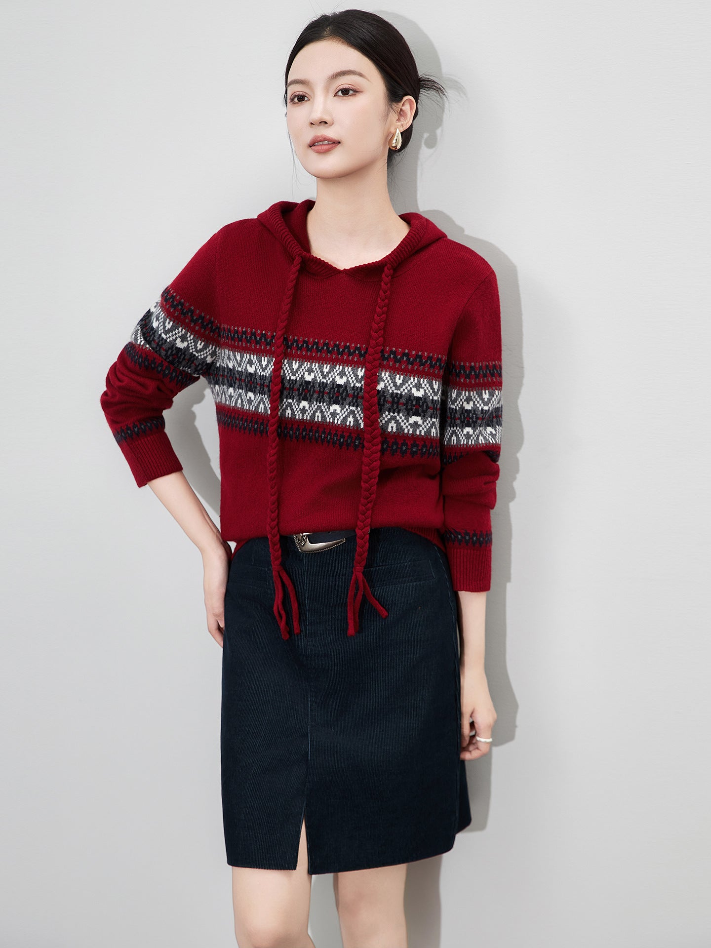 Spring and Autumn Women's Hoodies Sweatshirts Casual Matching Outerwears Novelty Long Sleeve Sweater Female Hooded Top