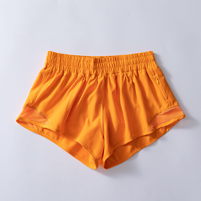Fitness Short Women Running With Pocket Reflective Strip for Summer Hotty Hot Low Waist 2.5 Inch Quick Drying Yoga Wear Clothing