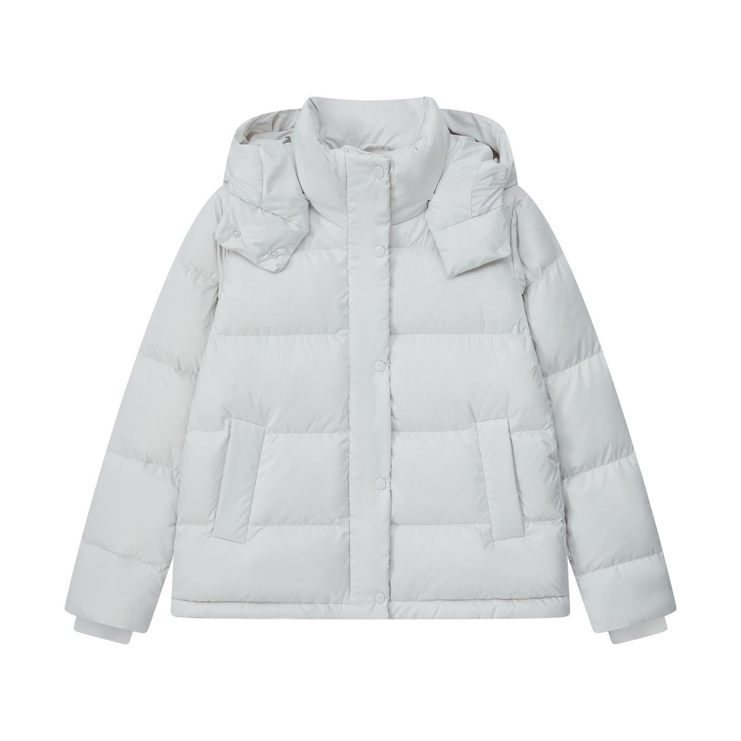 Fall Winter Women's Puffa Jacket 5 Grids Padded Coat Slim Fit Warm Short Style Down Outerwear Thickened Long Sleeve Polyester