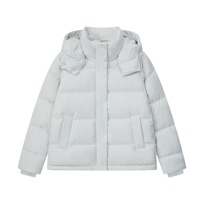 Fall Winter Women's Puffa Jacket 5 Grids Padded Coat Slim Fit Warm Short Style Down Outerwear Thickened Long Sleeve Polyester