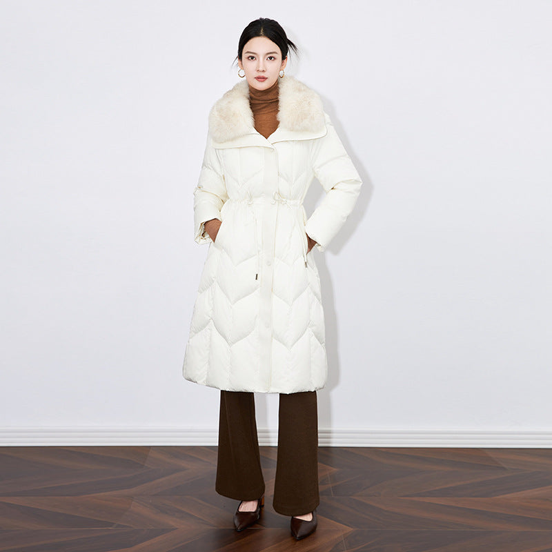 Women's down Jacket Hot Sale Of The Season New Fox Fur Collar Trendy Fashionable Mom Coat Ultra Warm Long Sleeve Winte