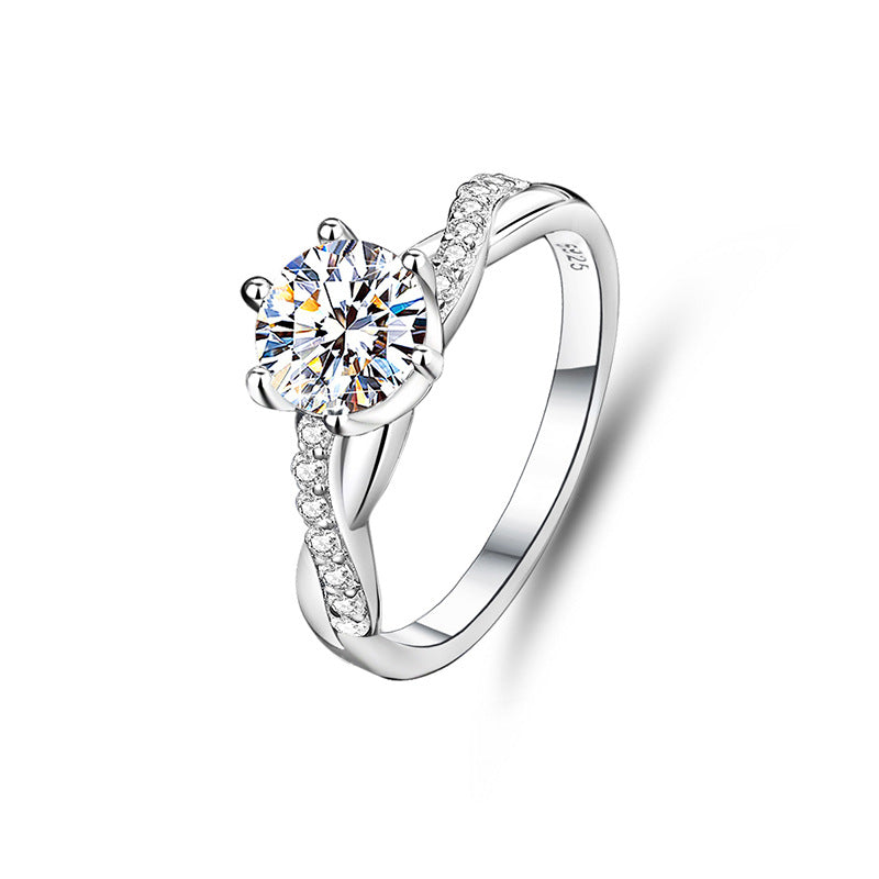 3mm/5mm Gemstone Moissanite Rings for Women S925 Silver Matching Wedding Diamonds Band Stackable Ring Gift Fine Jewelry