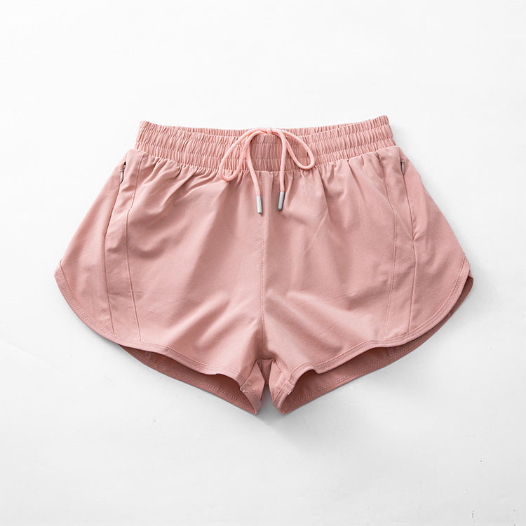 Women Mesh Shorts Tennis Female Sports Trend High Waist Gym Running Fake Two Pants Training Clothes