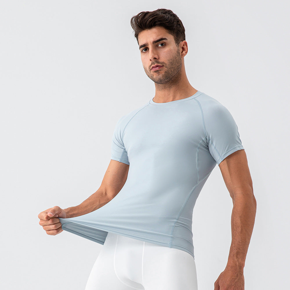 Men‘s Quick Dry Workout T-Shirt Wicking Running Shirt, High Elasticity Training Top for Gym Hiking