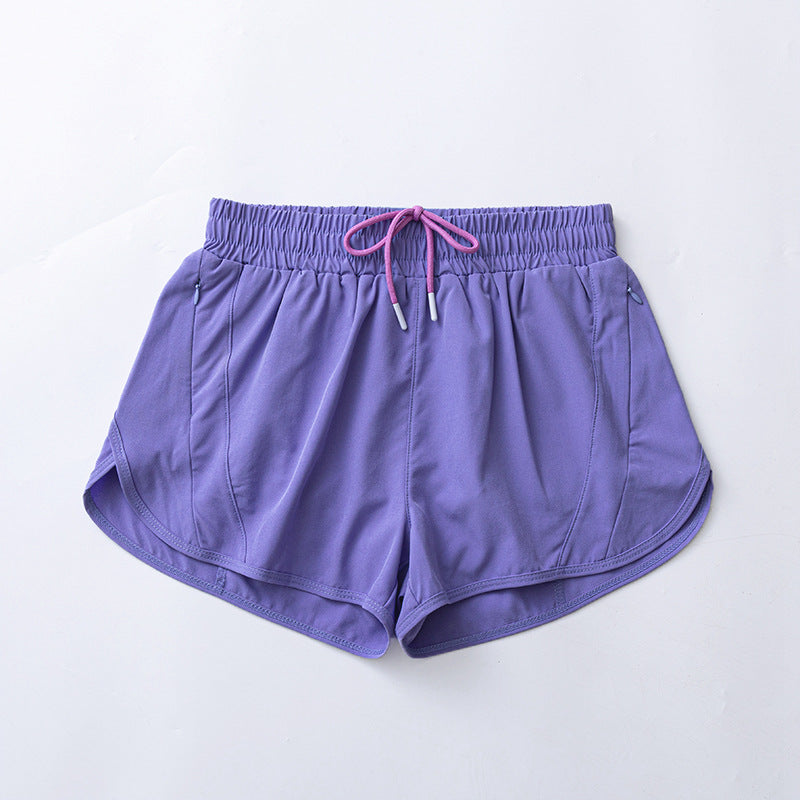 Women Mesh Shorts Tennis Female Sports Trend High Waist Gym Running Fake Two Pants Training Clothes