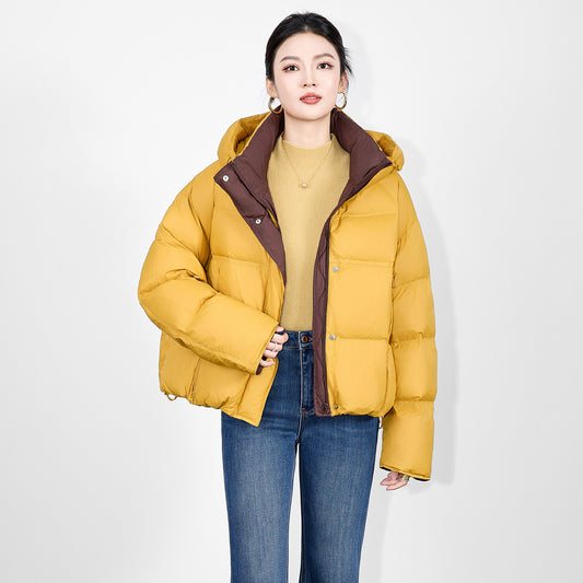 Winter Short Warm Stand Collar Down Jacket Women White Duck Down Solid Puff Parker Outwears Female Zipper Thicken Quilted Jacket
