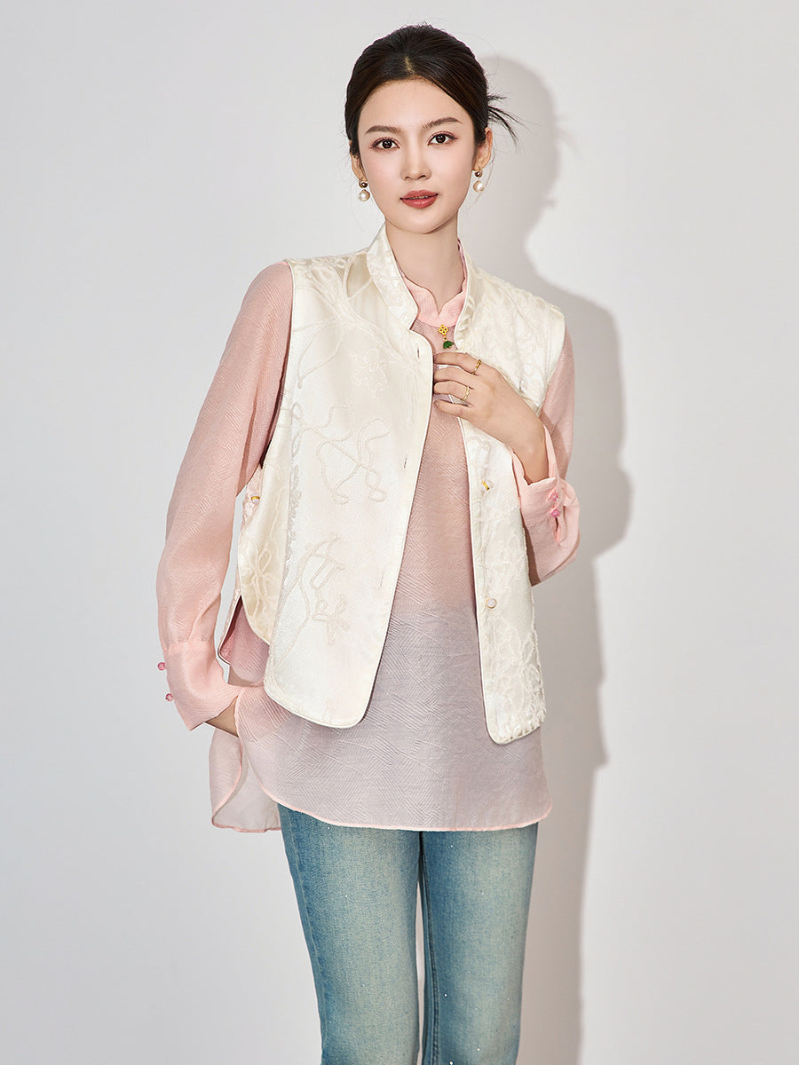 New Chinese Style Women's Jacket Spring Small Fragrance Style Embroidered Top Slim Tang Costume Heavy Work Embroidery