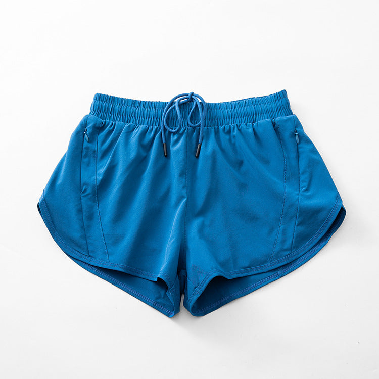 Women Mesh Shorts Tennis Female Sports Trend High Waist Gym Running Fake Two Pants Training Clothes