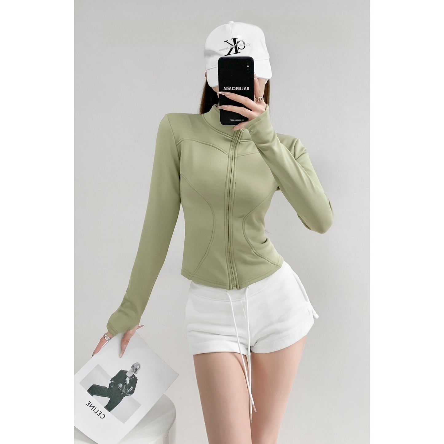 Sun Quick Drying Sports Coat Women's Tight Top Yoga Jacket Long Sleeve Zipper Jacket Running Fitness Women's Jacket