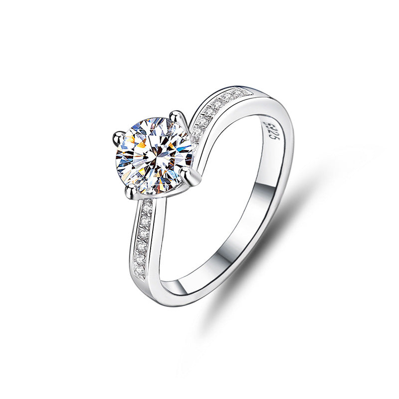 3mm/5mm Gemstone Moissanite Rings for Women S925 Silver Matching Wedding Diamonds Band Stackable Ring Gift Fine Jewelry