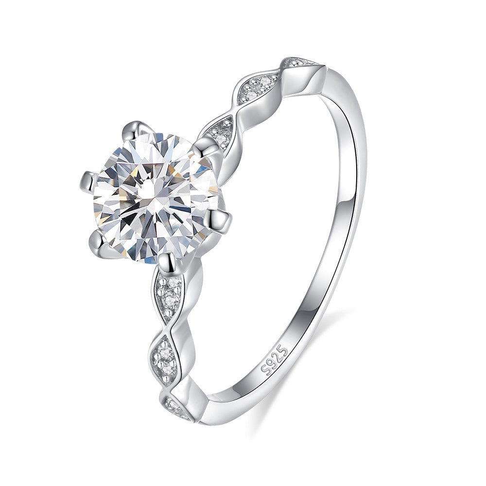 3mm/5mm Gemstone Moissanite Rings for Women S925 Silver Matching Wedding Diamonds Band Stackable Ring Gift Fine Jewelry