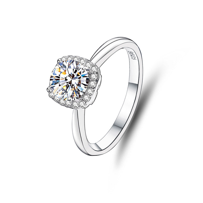 3mm/5mm Gemstone Moissanite Rings for Women S925 Silver Matching Wedding Diamonds Band Stackable Ring Gift Fine Jewelry