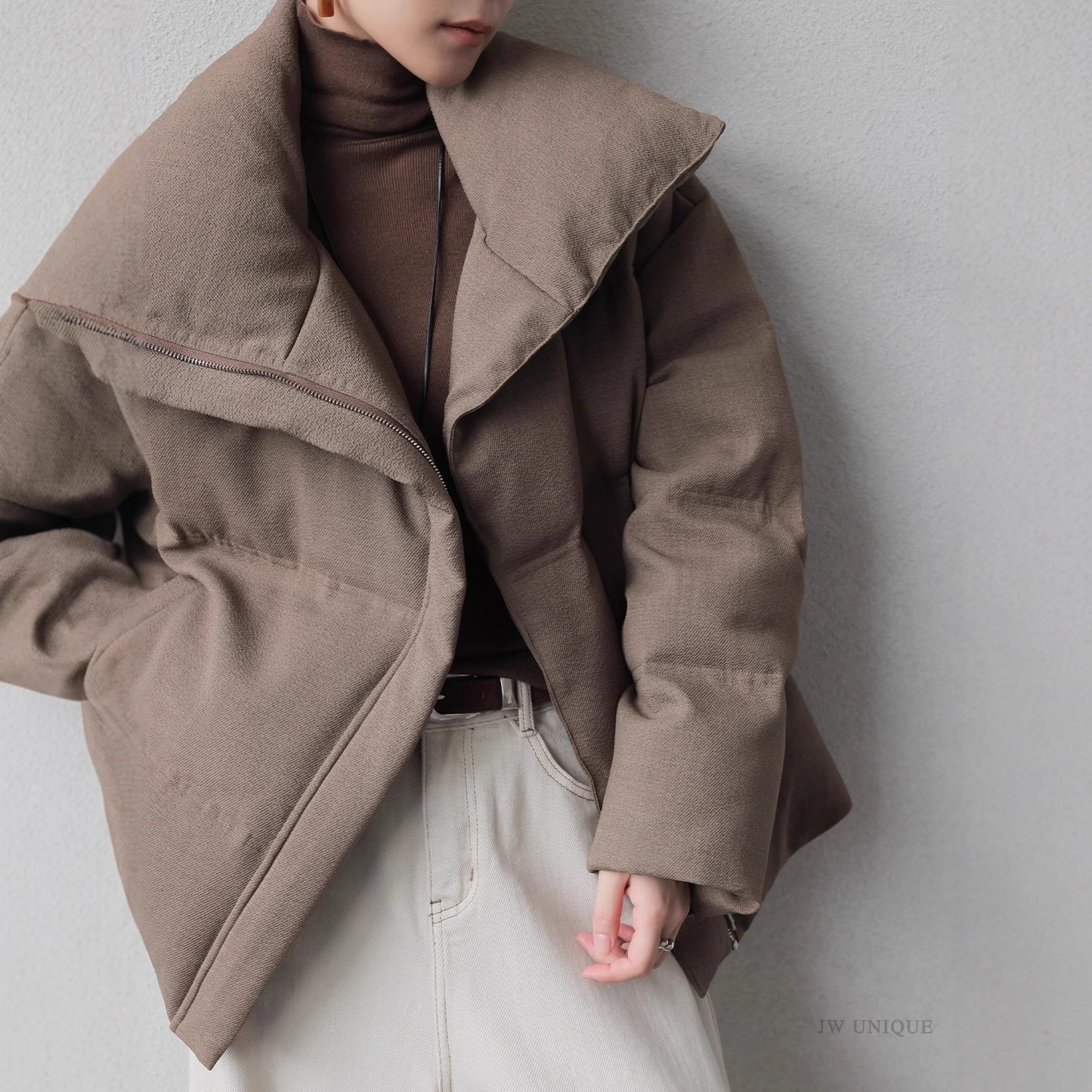 90 Duck down Jacket Women's Winter New Style Elegant Warm Outerwear Long Sleeve Polyester Fiber