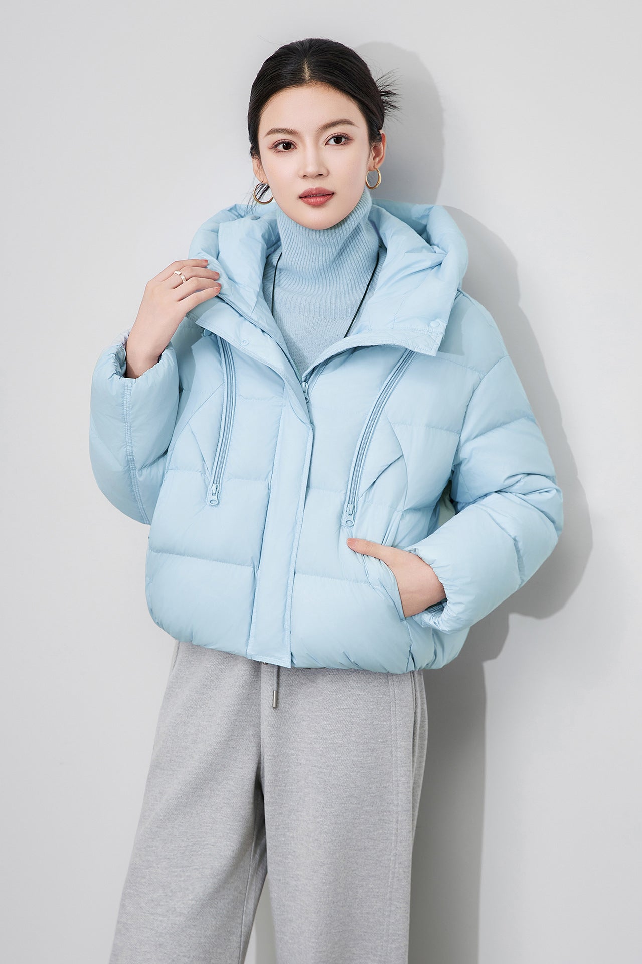 Women's Winter Thickened Cotton Jacket Comfortable Loose Fashionable Korean Style Warm Coat Short Length Zipper Closure
