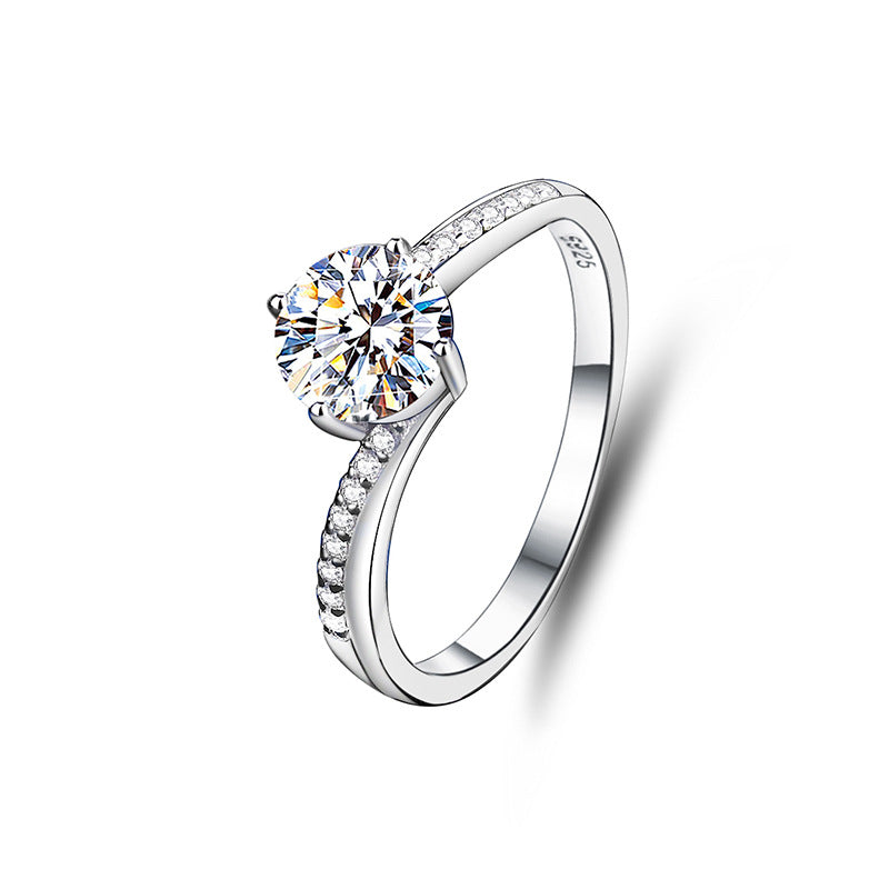 3mm/5mm Gemstone Moissanite Rings for Women S925 Silver Matching Wedding Diamonds Band Stackable Ring Gift Fine Jewelry