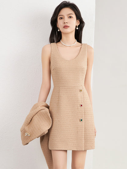 Casual Suit Set Elegant Mini Dress Korean Fashion Ladylike Skirt Two Piece Set Spring Clothing Polyester Fiber Floor Length